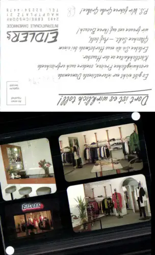 748294 Reklame AK Ebreichsdorf bei Wien Eidler Damenmode Geschäft