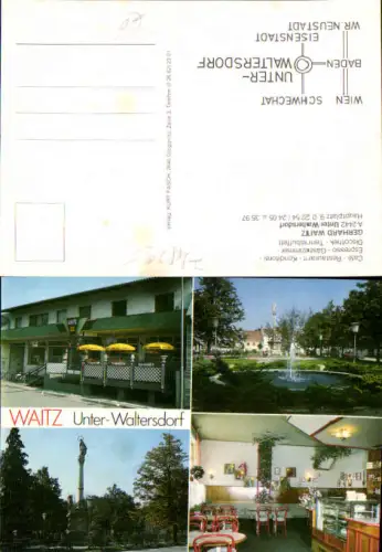 748295 Unter-Waltersdorf Unterwaltersdorf b. Ebreichsdorf Waitz Cafe