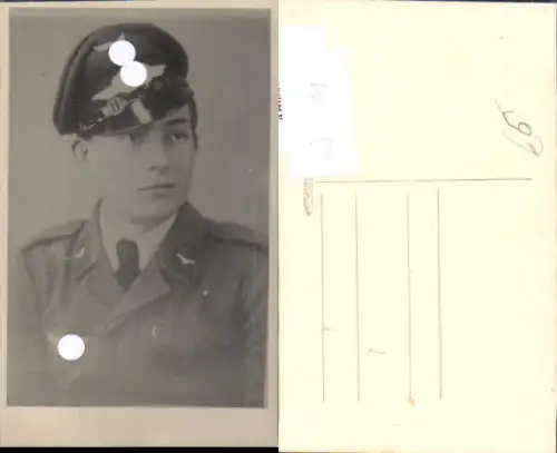 748301 Soldat Wehrmacht Luftwaffe Uniform Portrait Kappe
