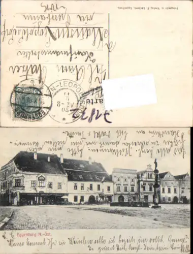 748306 Eggenburg Hauptplatz um 1900