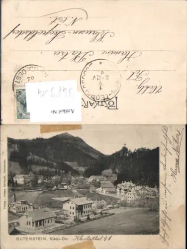 748314 Gutenstein Kloserthal Häuserpartie Stp. Klausen Leopoldsdorf
