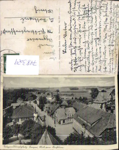 748329 Bergen Soltau Celle Lüneburger Heide Truppenübungsplatz Blick vom Rathaus