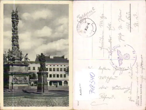 748340 Wischau Vyskov Ansicht Denkmal Feldpost Gren. Ausb. Btt. II/132 6. Kp
