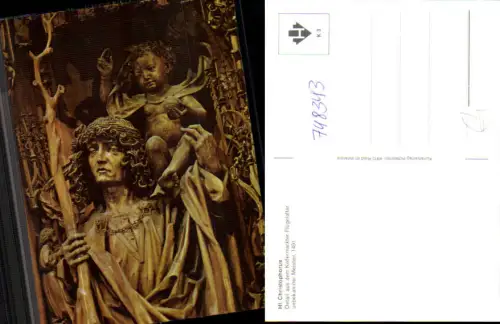 748343 Kefermarkt Hl. Christophorus Detail Flügelaltar