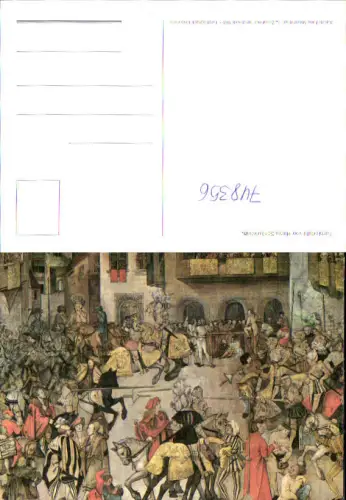 748356 Künstler AK Hans Schäufelein Turnierbild Ritter Rüstung Mittelalter