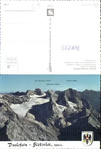 748393 Dachstein m. Gosau-Gletscher b. Obertraun mit Mitterspitz u. Torstein