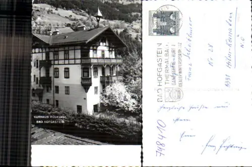 748410 Foto AK Kurhaus Rübezahl Bad Hofgastein