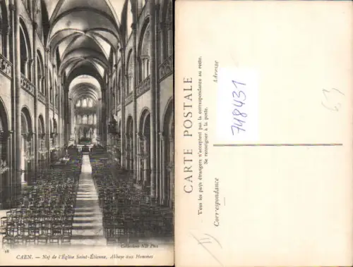 748431 Caen Nef de l Eglise Saint-Etienne Abbaye aux Hommes France