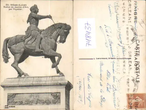 748437 Orleans Loiret Statue de Jeanne d Arc par Foyatier Reiterdenkmal France