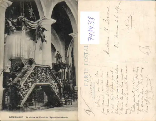 748438 Poperinghe La chaire de Verite de l Eglise Saint-Bertin France