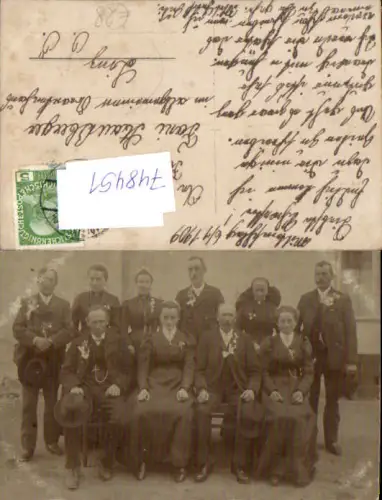748451 Foto-AK Mitternschlag Sarleinsbach 1909 Bez. Rohrbach Fam. Straußberger