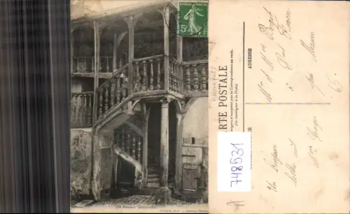 748531 Chateau-Thierry Un Escalier Renaissance Schloss Stiege France