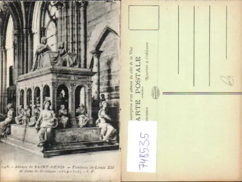 748535 Abbaye de Saint-Denis Tombeau de Louis XII et Anne de Bretagne Gruft France