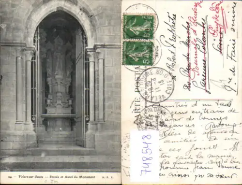 748548 Velars-sur-Ouche Entree et Autel du Monument France