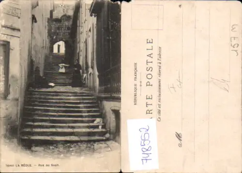748552 La Reole Rue du Saut Stiege Gasse Frauen France