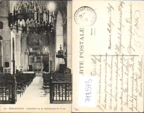 748573 Perigueux Interieur de la Cathedrale St Front Kirche France