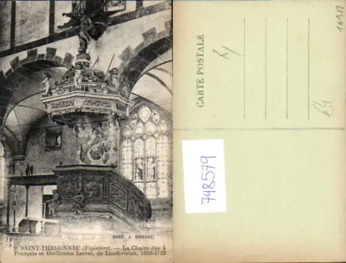 748579 Saint-Thegonnec Finistere La Chaire Kirche Inneres France