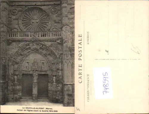 748595 La Neuville-au-Pont Marne Portail de l Eglise France