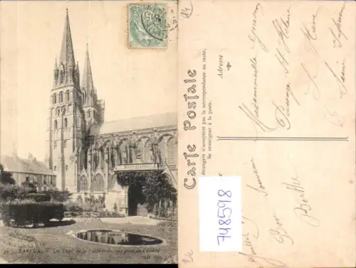 748598 Bayeux Les Tours de la Cathedrale vue prise de l Eveche France