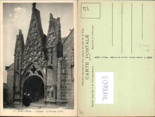 748603 Pont-Croix L Eglise Le Porche XIVe Kirche France