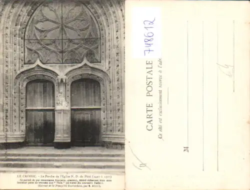 748612 Le Croisic Le Porche de l Eglise Notre-Dame de Pitie Tür Kirche France