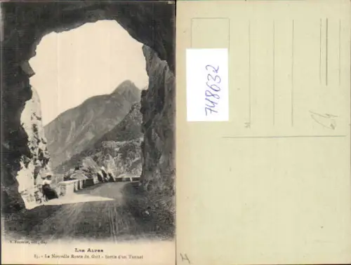 748632 Les Alpes La Nouvelle Route de Guil Sortie d un Tunnel France