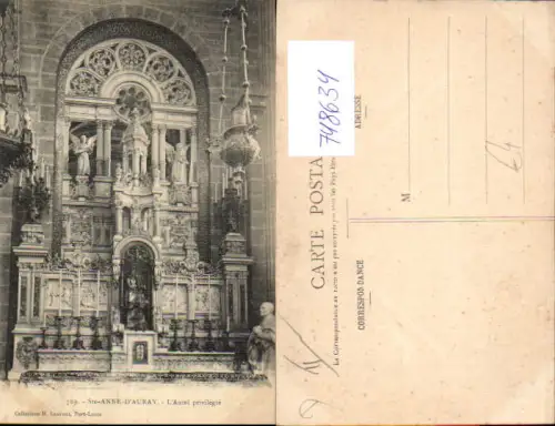 748634 Ste-Anne-d Auray L Autel privilegie Altar France