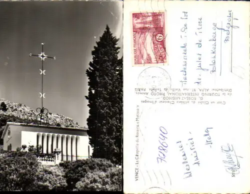 748640 Foto AK Vence La Chapelle du Rosaire Matisse Kreuz France