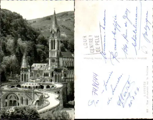 748644 Foto AK Lourdes Vue plongeante sur la Basilique France