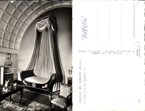 748652 Foto AK Chateau de Serrant Chambre dite de Napoleon Ier Interieur France
