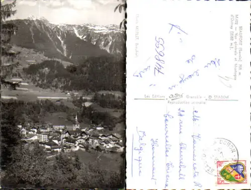748655 Foto AK Beaufort Savoie Vue generale et Montagne d Outray France