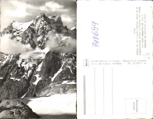 748659 Foto AK Le Pelvoux Glacier des Violettes la Pointe Durand et la Pointe Puisieux France