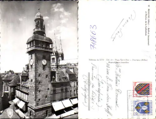 748663 Foto AK Moulins Allier Beffroi Jacquemart et Fleches de la Cathedrale France