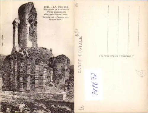 748672 La Turbie Route de la Gorniche Tour d Auguste Ruines Romaines France