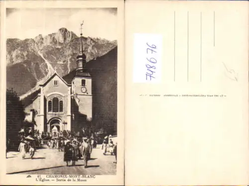 748676 Chamonix-Mont-Blanc L Eglise Sortie de la Messe France