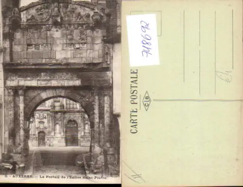 748692 Auxerre Le Porteil de l Eglise Saint-Pierre France