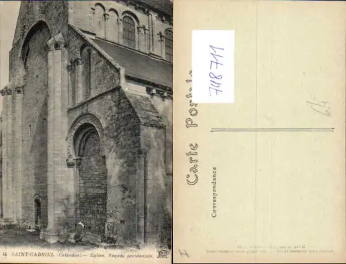 748711 Saint-Gabriel Calvados Eglise Facade occidentale France