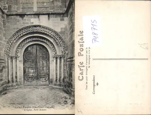 748715 Saint-Pierre-sur-Dives Calvados L Eglise Porte Romane France