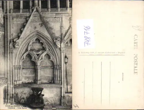 748716 Tour-de-Bessin L Eglise Credence Cote Epitre France