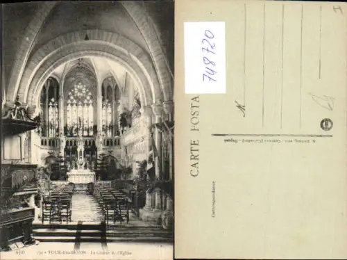 748720 Tour-en-Bessin Le Choeur de l Eglise France