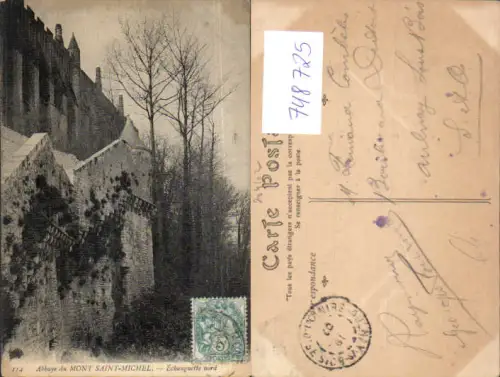 748725 Abbaye du Mont Saint-Michel Echauguette nord France