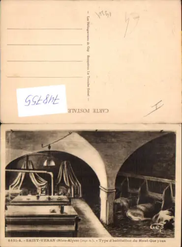 748755 Saint-Veran Hautes-Alpes Type d habitation du Haut-Queyras Kühe Rinder France
