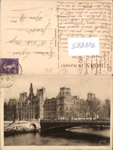 748885 Paris L Hotel de Ville Town Hall Brücke France