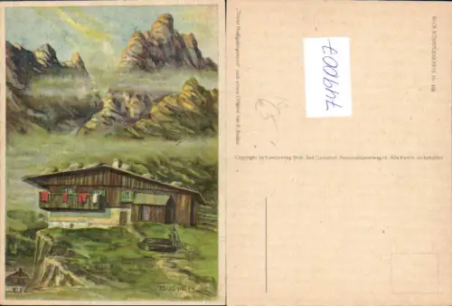 749007 Künstler AK R. Bucher Tiroler Hochgebirgsmotiv Hof Bergkulisse
