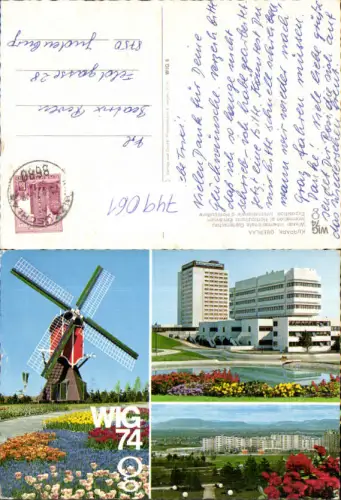 749061 Mehrbild AK Wien Vienna WIG 1974 Kurpark Oberlaa Gartenschau Windmühle Blumen