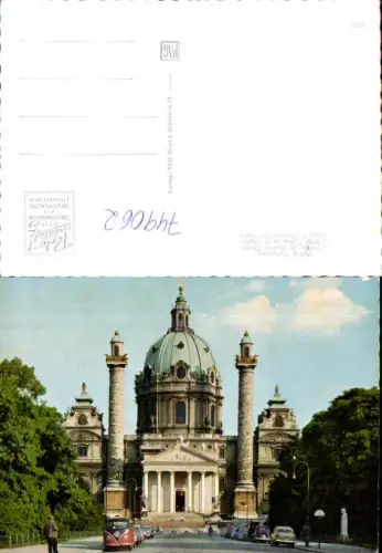 749062 Wien Vienna Karlskirche Kirche VW Bus Bully Käfer