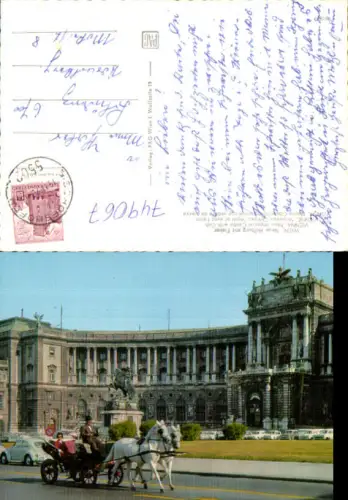 749067 Wien Vienna Neue Hofburg mit Fiaker VW Käfer