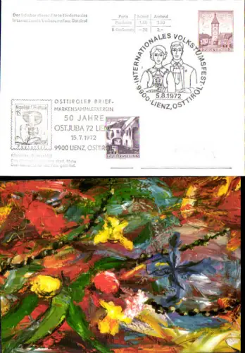 749159 Lienz Ossi Kollreider Blumenbild Volkstumsfest 1972 Stp.