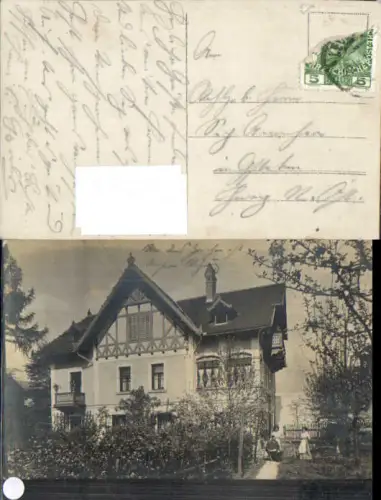 749287 seltene Fotokarte Leoben Karl Krall Villa Haus