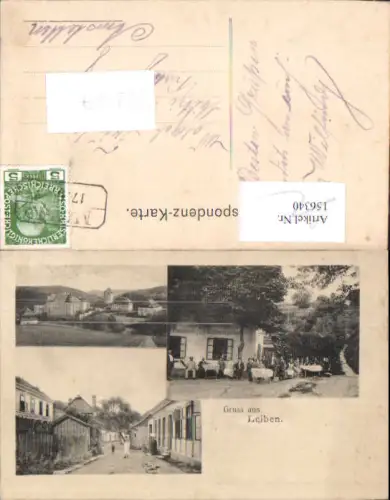 749327 Gruß aus Leiben bei Melk Straßenansicht Gasthaus